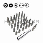 33Pcs Security Bit Set Tamper Proof Torx Spanner Screwdriver Hex Holder
