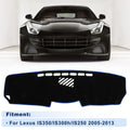 Dash Cover for Lexus IS350/IS300h/IS250 (2005–2013) Black Polyester Blue Edge