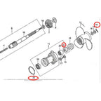 Lower Unit Oil Seal & O-ring Set for Honda Outboard Engine (91252-ZW9-003, 91352-ZW9-003)
