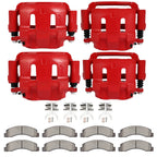 Front & Rear Brake Calipers with Ceramic Pads for Ford F-250 F-350 (2000–2004)