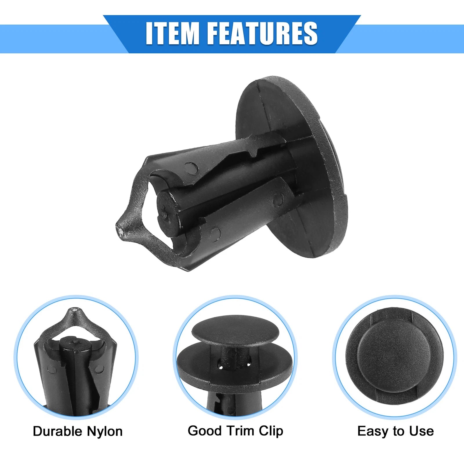 100 Pcs Push Pin Rivet Fastener Clips for Buick Rainier (2005–2007)