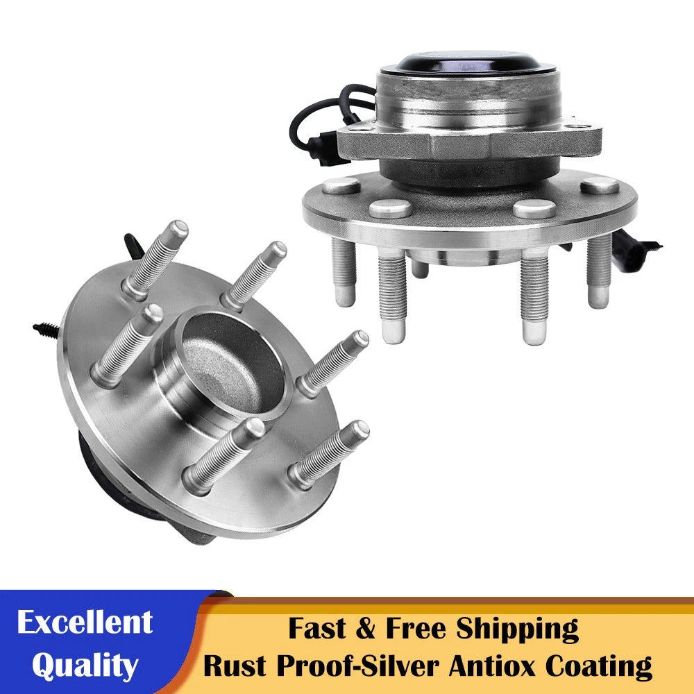 Pair Front Wheel Bearing Hubs for Chevy GMC Silverado Sierra 1500 (2007–2018)
