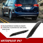 2X Smoked Rear Bumper Reflector Lights for Chrysler Pacifica Voyager (2017–2025)