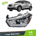 Chrome Halogen Headlight for Nissan Kicks (2018–2020) Left Side