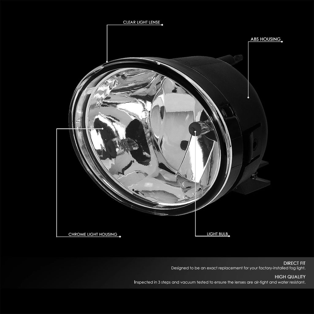 Clear Lens Chrome Housing Fog Light Lamps for Nissan Armada Titan (2005–2015)