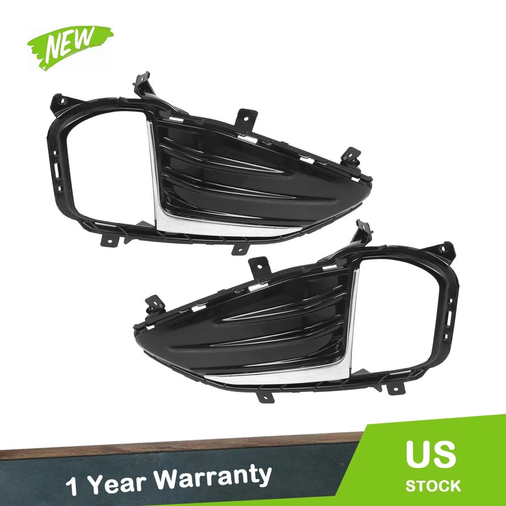 Chrome Fog Light Lamp Covers for Ford Edge (2019–2022)