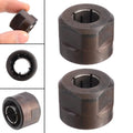 Set of 2 Collet Nuts for Plunge Router 1/2" (12.7mm) Metal Black