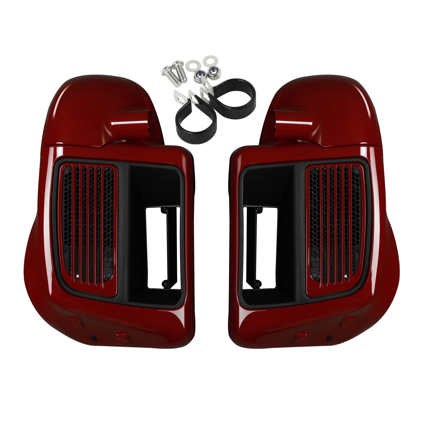 Lower Vented Fairings for Harley Street Road Glide King (2014–2025) Billiard Red