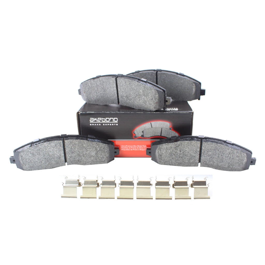 Set of 4 Akebono Severe Duty Rear Disc Brake Pads for Ford F-250 F-350 (2008–2023)