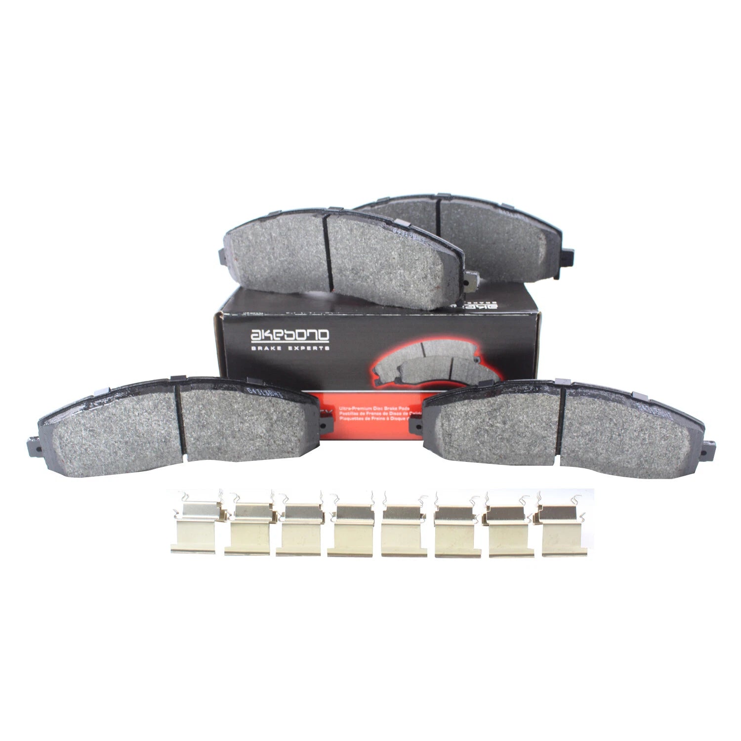 Set of 4 Akebono Severe Duty Rear Disc Brake Pads for Ford F-250 F-350 (2008–2023)