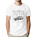 Drift Racing T-Shirt for Men – Anime Muscle Car Print (US Car Enthusiasts)