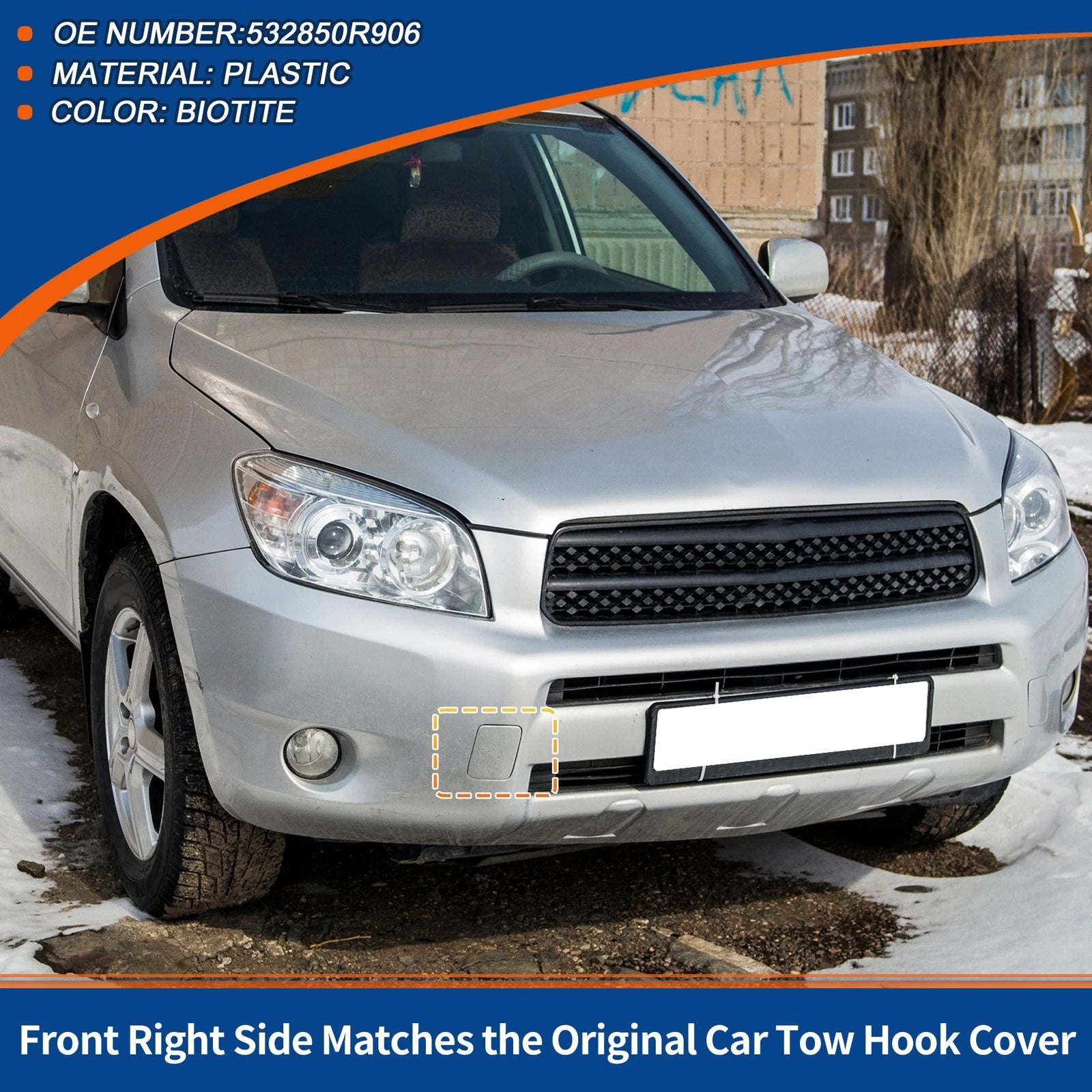 Tow Hook Cover for Toyota Rav4 (2009–2011) No. 532850R906