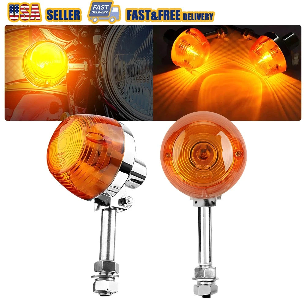 1 Pair Turn Signal Light Indicator Amber Lamp for Honda XL100 C70 CT70 CT90 CB350 (1969–1976)