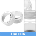 Set of 2 AC Control Switch Knob Covers for Toyota Tundra (2014–2021) Silver Tone