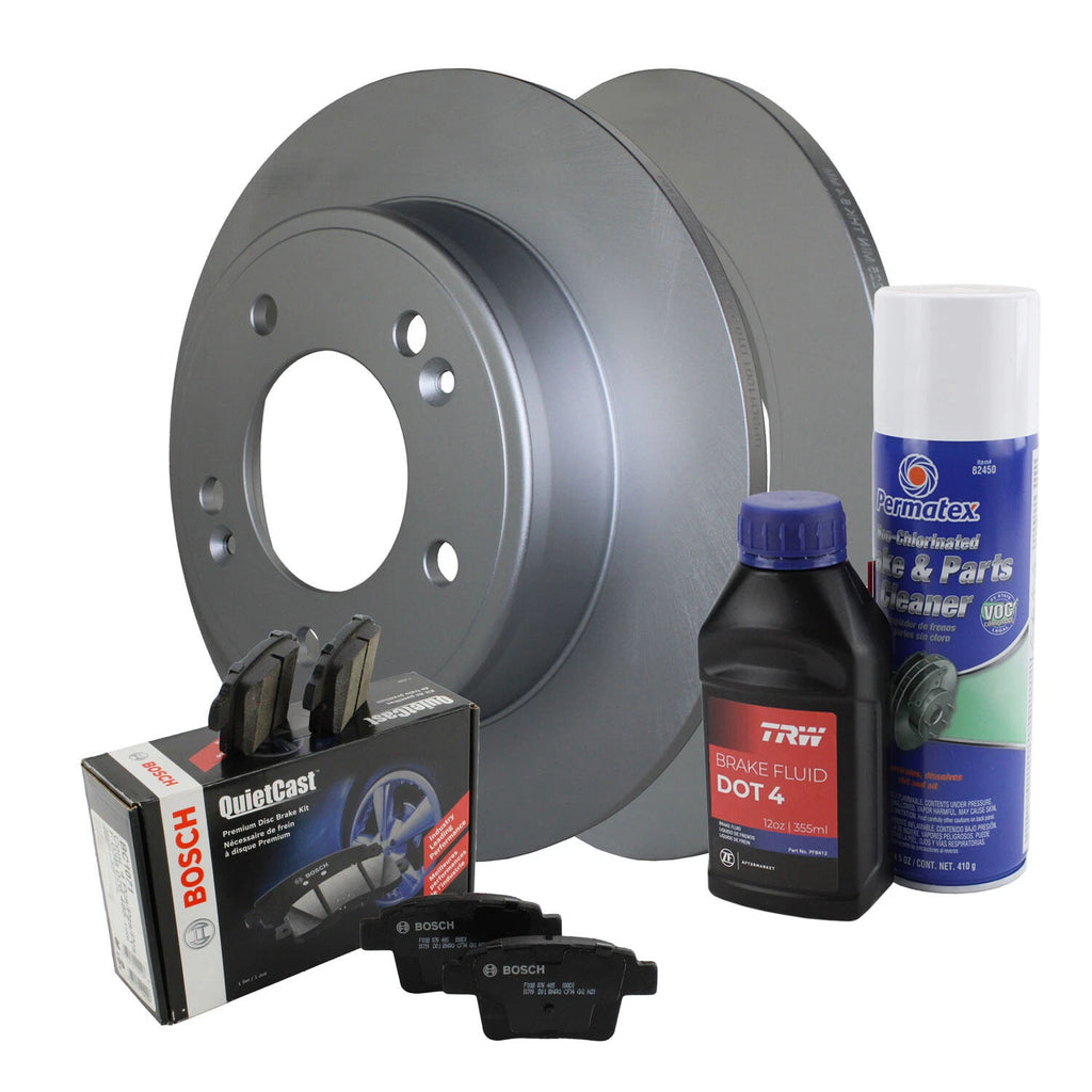 Rear Brake Kit 262mm Rotors & Bosch Ceramic Pads for Elantra GT, Veloster, Forte (FWD)