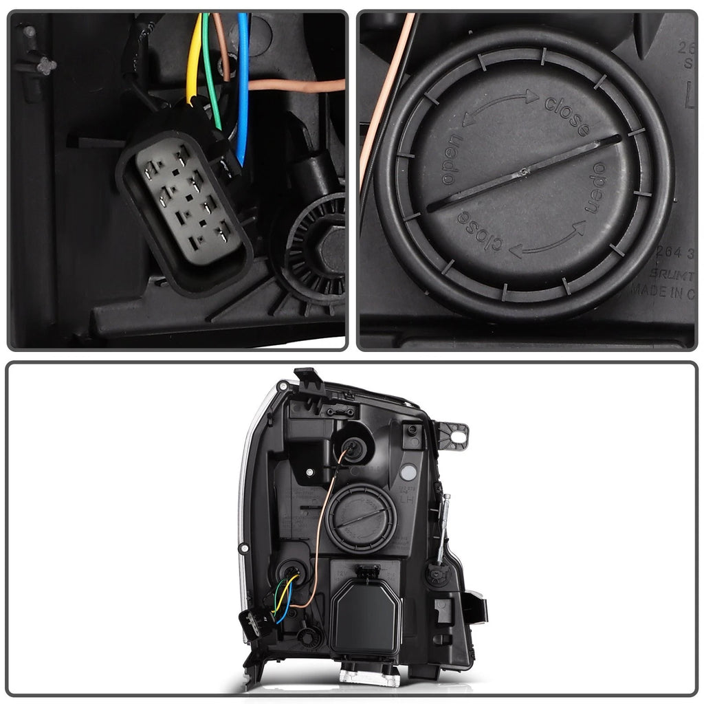Pair Projector Headlights with HID for Cadillac Escalade (2007–2014)