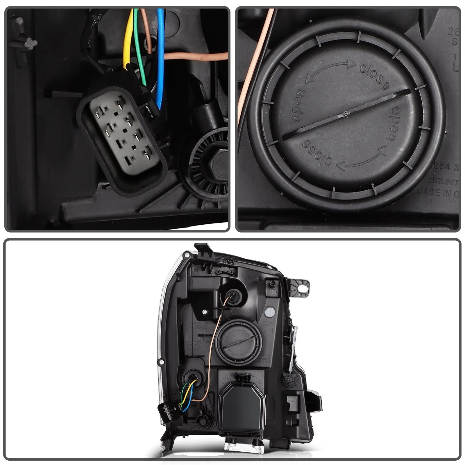 Pair Projector Headlights with HID for Cadillac Escalade (2007–2014)