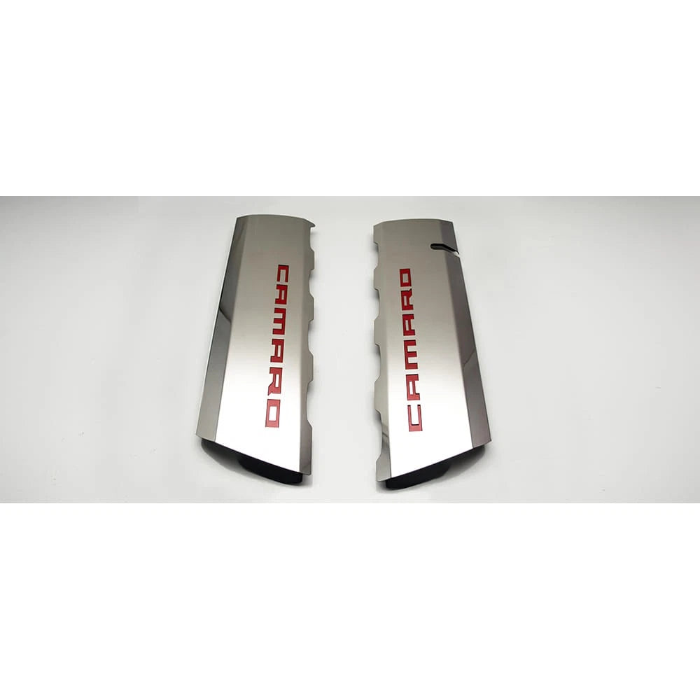 Polished Stainless Fuel Rail Covers with Logo for 2016–2019 Camaro SS