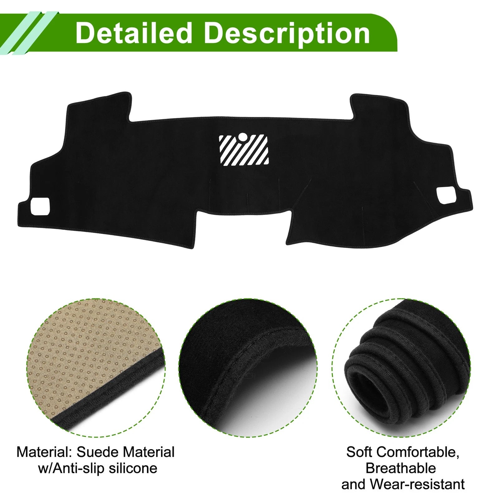 Dashboard Cover Mat for Toyota Camry (2017–2024) Sun Protector Black