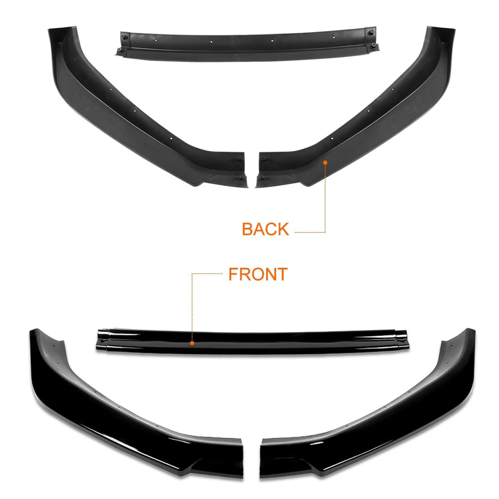 Gloss Black Front Bumper Splitter Lip for VW Golf MK7.5 (2018–2021)