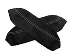 Leather Console Lid Armrest Cover for Infiniti FX35 (2003–2005) White Stitch