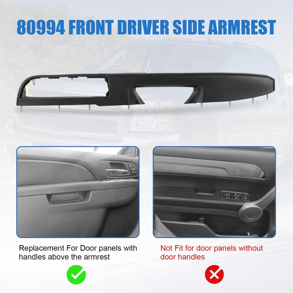 Front Driver Side Door Armrest for Chevrolet Tahoe Silverado (2010-2014)