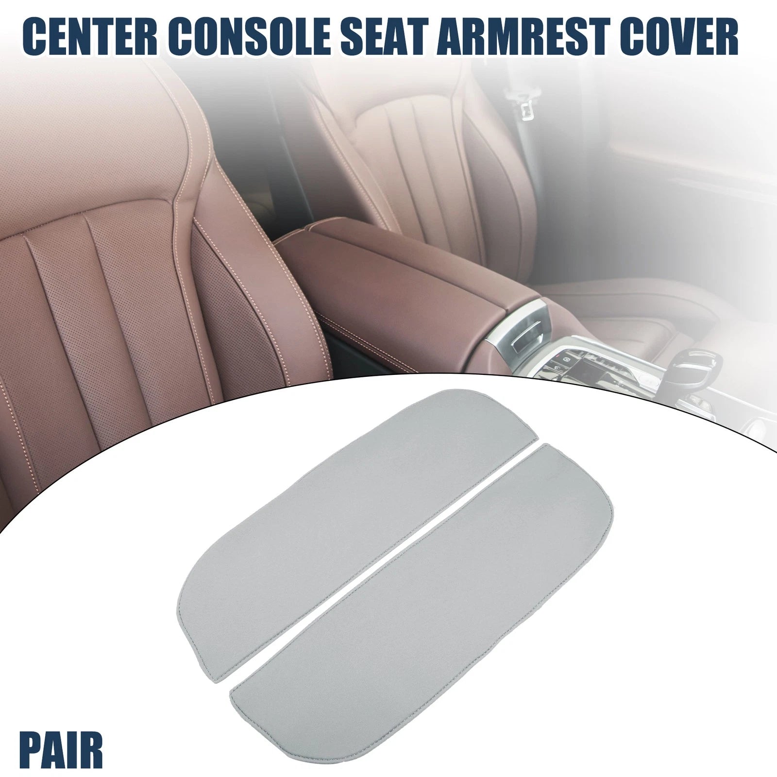 1 Pair Armrest Protector Cover Pad for BMW X5 X6 (2010–2018) Neoprene Gray
