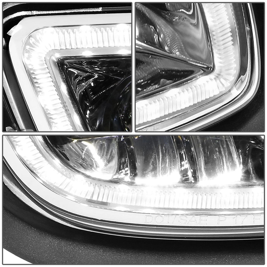 LED Halo DRL Projector Fog Light Lamp Chrome for Freightliner Cascadia (2008–2017)
