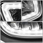 LED Halo DRL Projector Fog Light Lamp Chrome for Freightliner Cascadia (2008–2017)