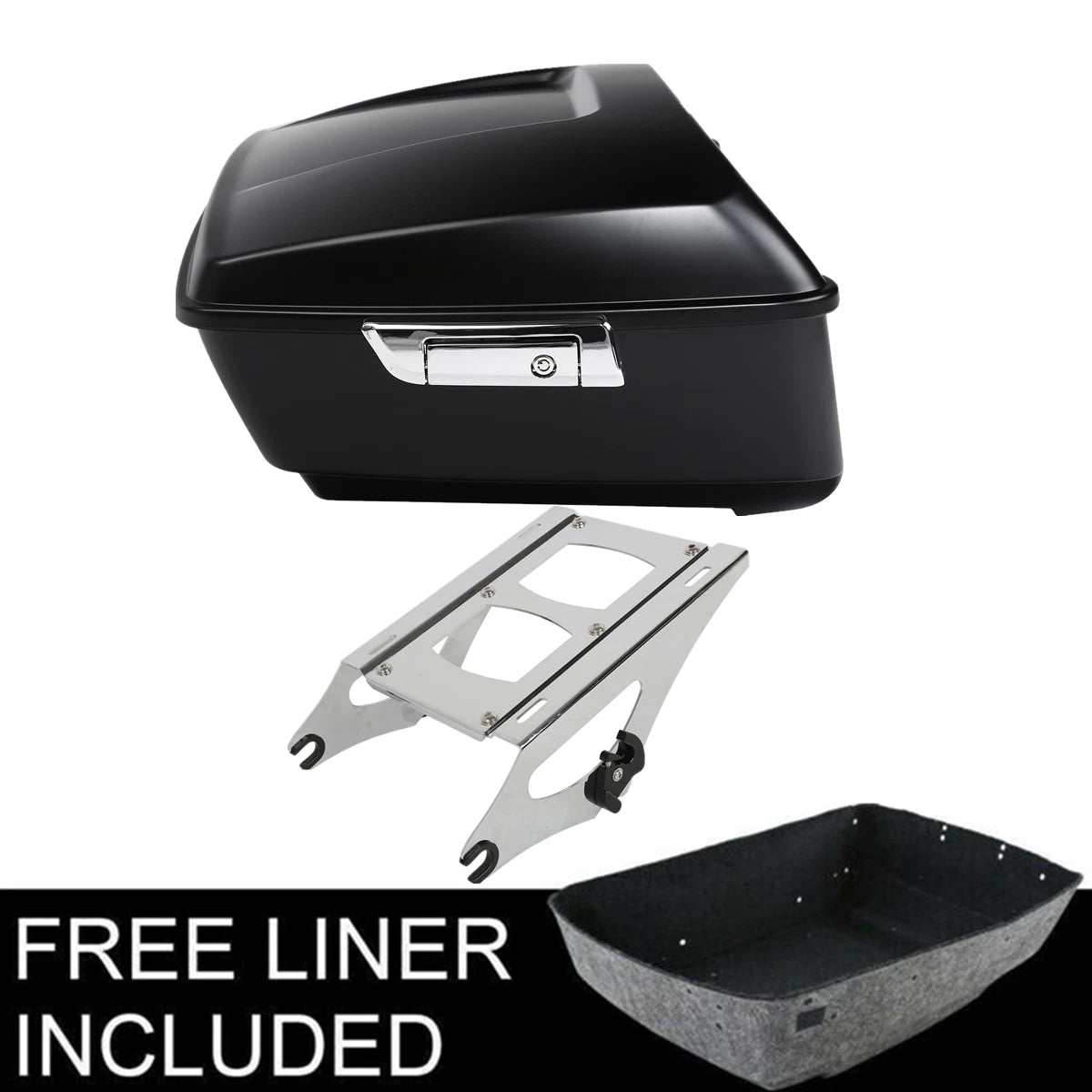 Matte Black Trunk Mount Rack for Harley Touring Electra Glide (2014–2023)