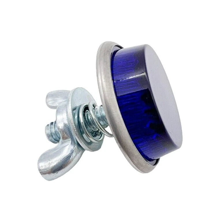 Mini Reflectors Stud Mount Replacement for Blue Bicycle Truck Trailer (24 Pack)