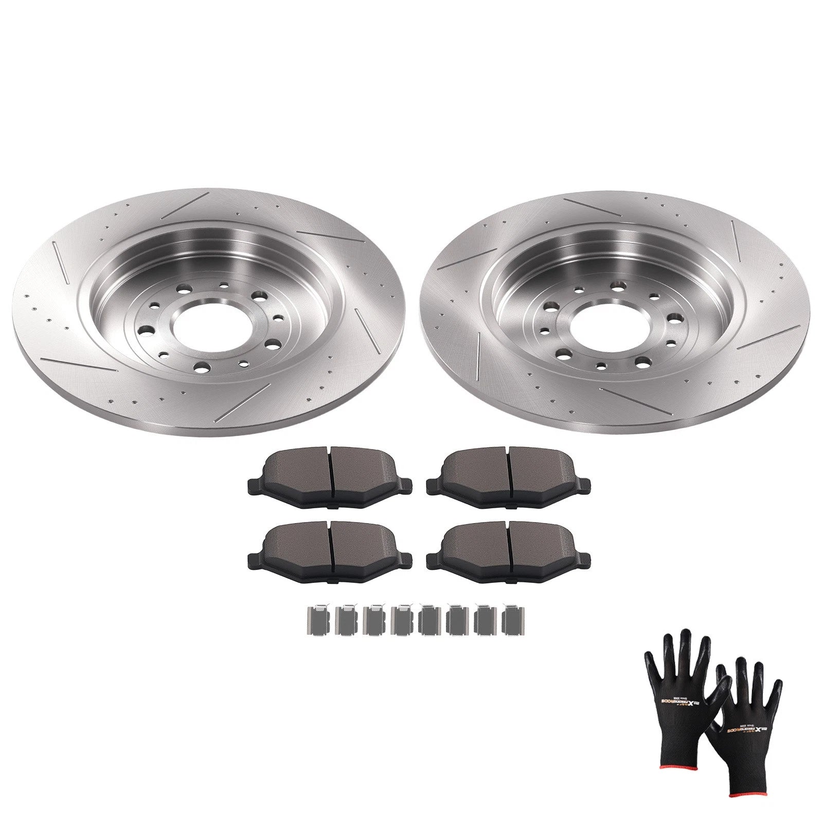 Rear Brake Rotors & Ceramic Pads Set for Ford Taurus (2010–2019), Edge (2011–2014)