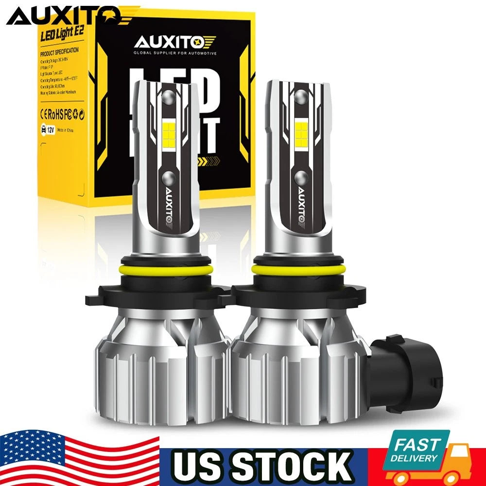 2X 9005 HB3 LED Headlight Bulbs Kit for High/Low Beam (80000LM, 6500K)