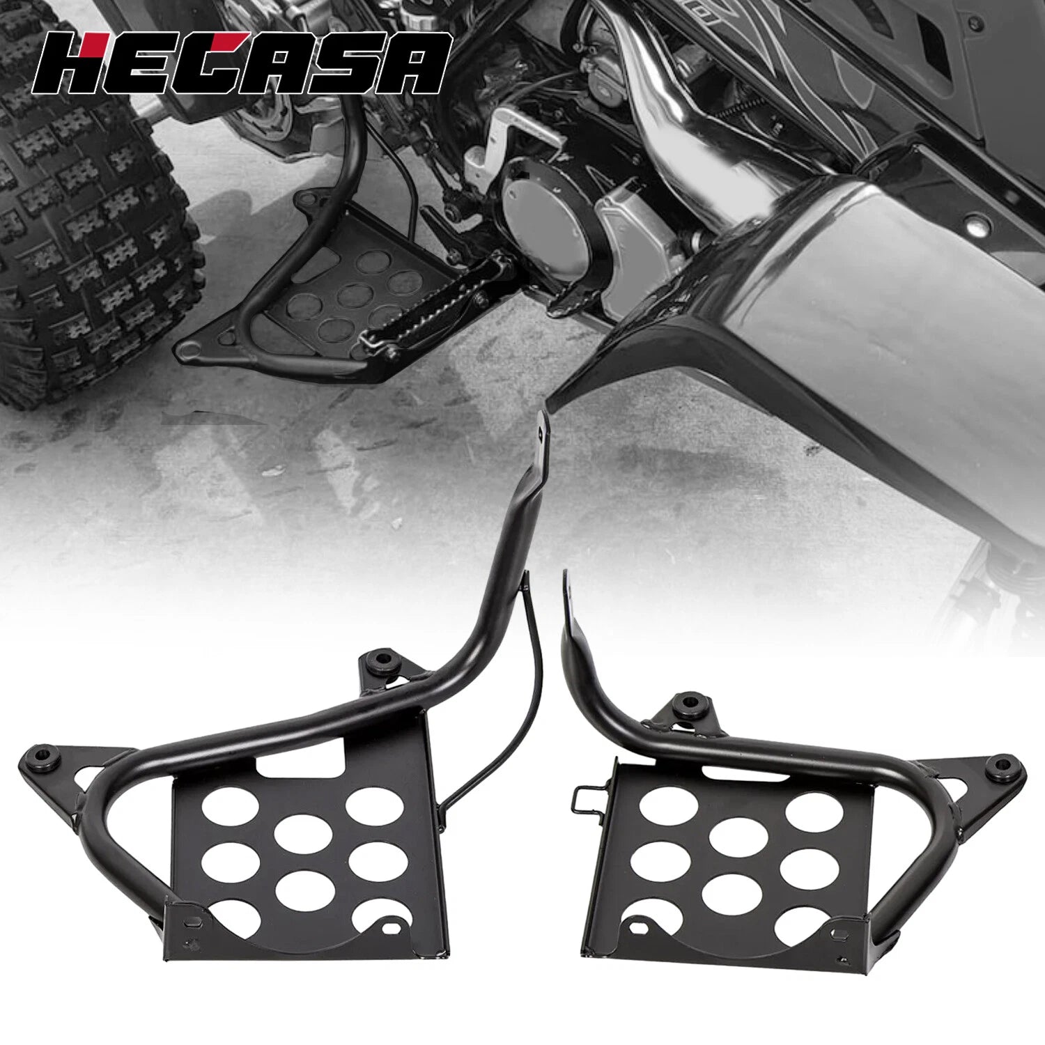 Set of 2 Nerf Bars Heel Guards for Yamaha Banshee (1990–2006) 87