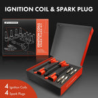 Set of 4 Ignition Coils & Iridium Spark Plugs for Jeep Renegade (2015–2023)