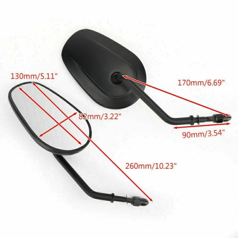 Rear View Mirrors for Harley Touring Road King Sportster XL883 XL1200 Dyna Softail (1990–2023)