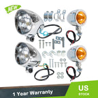 Chrome Passing Driving Spot Fog Lamp for Motorcycle (YYYY–YYYY)