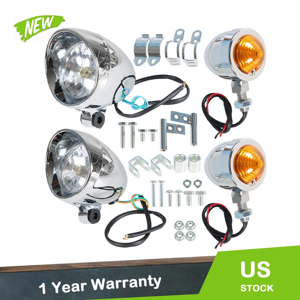 Chrome Passing Driving Spot Fog Lamp for Motorcycle (YYYY–YYYY)