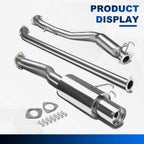 4" Muffler Tip Racing Catback Exhaust for Honda Civic EX/LX/DX (2006–2011)