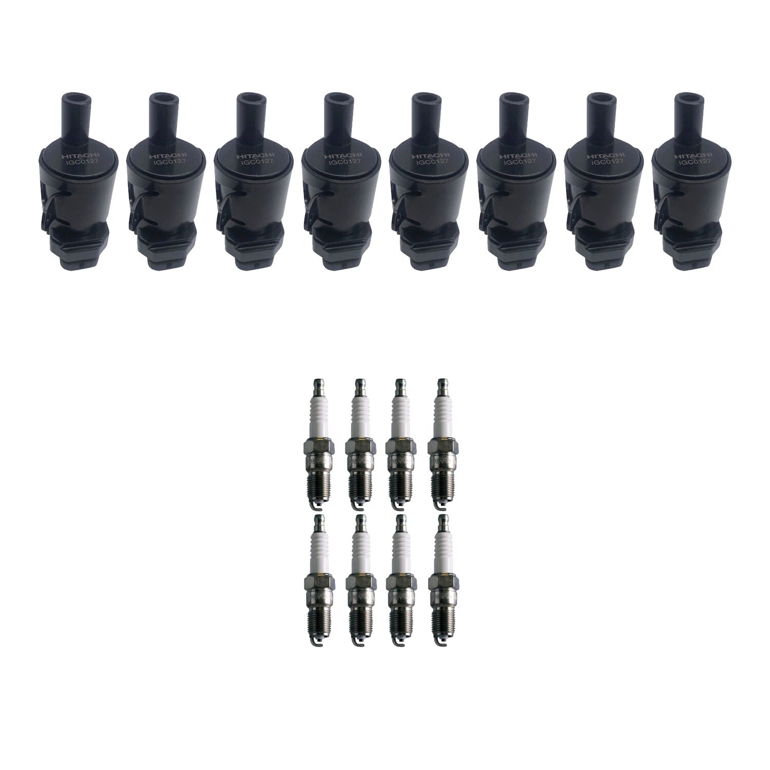 Set of 8 Ignition Coils & Denso Spark Plugs for Sierra 1500 2500 V8