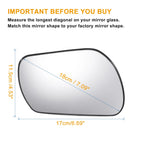 Right Side Mirror Glass w/ Backing Plate for Mazda 3 6 (2006–2008)