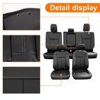 Full Set Seat Covers for Ford F150 Crew Cab (2015–2022) Leather with Armrest