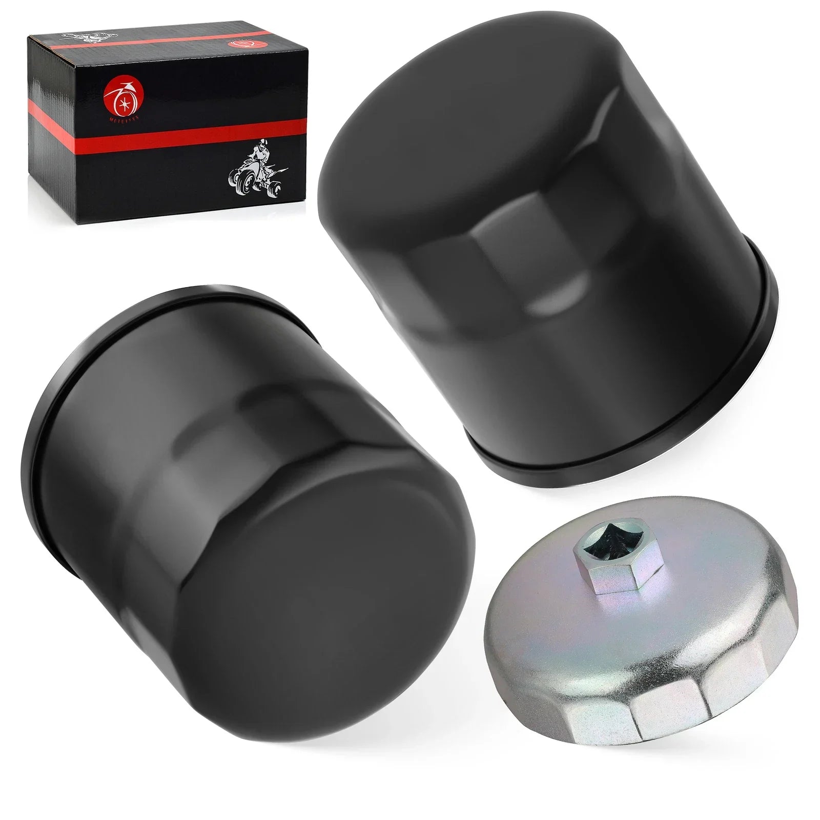 2 x Oil Filter w/Tool for Yamaha Grizzly YFM350-700