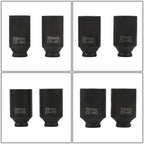 Set of 8 Deep Impact Sockets for Spindle Axle Nut (29-39mm)