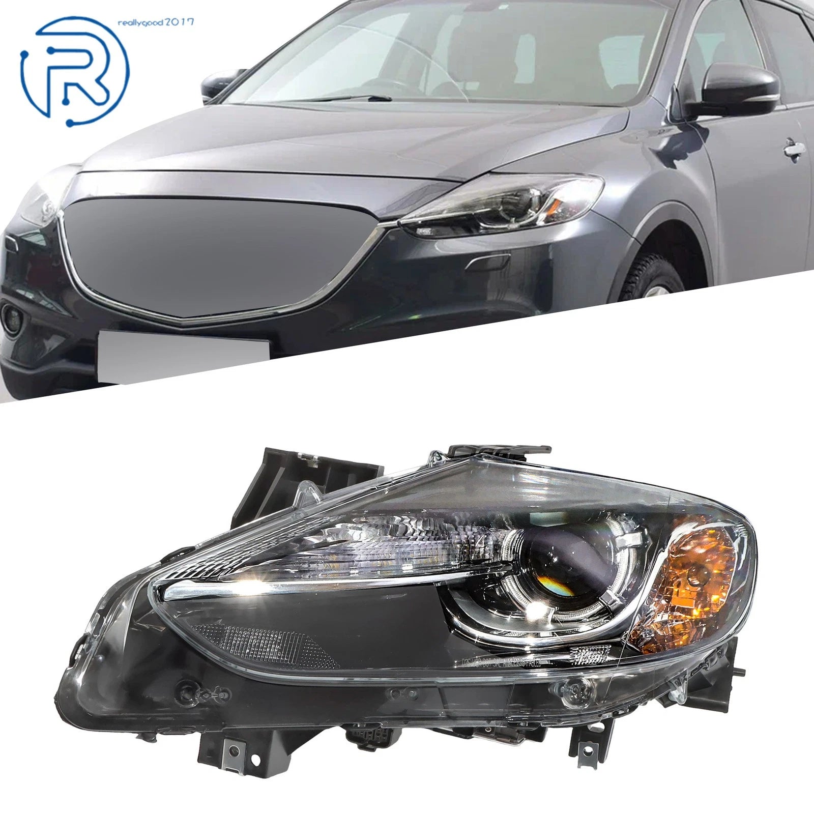 HID/Xenon Headlight Assembly for Mazda CX-9 (2013–2015) TK2451041 Left Side