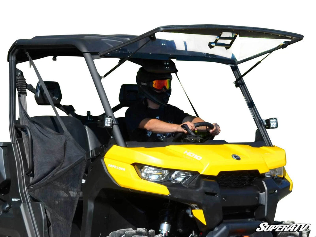 Scratch Resistant Flip Windshield for Can-Am Defender (2016–2023)