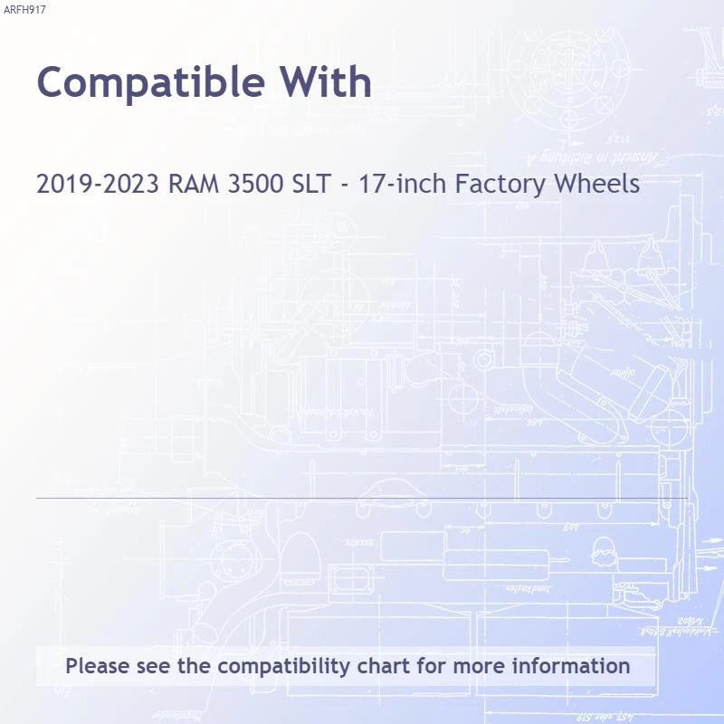 Set of 2 Front Wheel Simulators Chrome for 2019-2025 RAM 3500 Tradesman