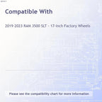 Set of 2 Front Wheel Simulators Chrome for 2019-2025 RAM 3500 Tradesman