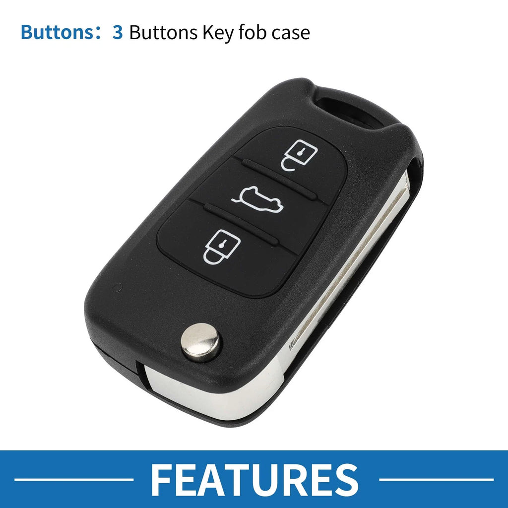3 Buttons Keyless Entry Remote Key Shell Case for Hyundai i20 i30 i35 iX20 iX35 (2010–2020)