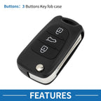 3 Buttons Keyless Entry Remote Key Shell Case for Hyundai i20 i30 i35 iX20 iX35 (2010–2020)